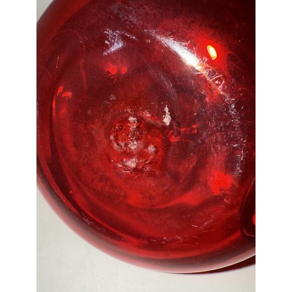 Vintage Rainbow GlassRed Pitcher Amberina Tangerine 1950’s MCM - Picture 6 of 8